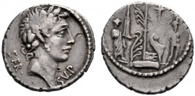  The Collection of Roman Republican Coins of a Student and his Mentor Part III   Servius Sulpicius. Denarius 51, AR 3.73 g. SER – SVLP Laureate male h...