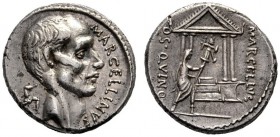  The Collection of Roman Republican Coins of a Student and his Mentor Part III   P. Cornelius Lentulus Marcellinus. Denarius 50, AR 4.00 g. MARCELLINV...
