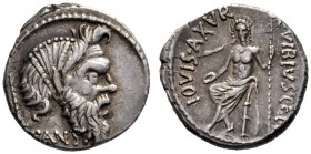  The Collection of Roman Republican Coins of a Student and his Mentor Part III   C. Vibius C.f. Cn. Pansa Caetronianus. Denarius 48, AR 3.83 g. Mask o...