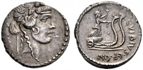  The Collection of Roman Republican Coins of a Student and his Mentor Part III   C. Vibius C.f. Cn. Pansa Caetronianus. Denarius 48, AR 4.03 g. [PANSA...