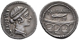  The Collection of Roman Republican Coins of a Student and his Mentor Part III   Lollius Palicanus. Denarius 45, AR 3.85 g. LIBERTATIS Diademed head o...