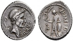  The Collection of Roman Republican Coins of a Student and his Mentor Part III   Julius Caesar with M. Mettius. Denarius 44, AR 3.76 g. CAESAR·IMP Wre...