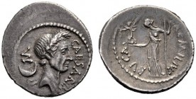  The Collection of Roman Republican Coins of a Student and his Mentor Part III   Julius Caesar with L. Aemilius Buca.  Denarius 44, AR 3.62 g. CAESAR·...
