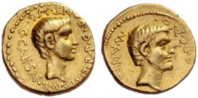  The Collection of Roman Republican Coins of a Student and his Mentor Part III   Octavianus and Marcus Antonius. Aureus, Gallia Transalpina and Cisalp...