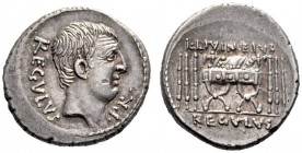  The Collection of Roman Republican Coins of a Student and his Mentor Part III   L. Livineius Regulus.  Denarius 42, AR 3.90 g. REGVLVS·PR· Head of L....