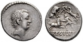  The Collection of Roman Republican Coins of a Student and his Mentor Part III   L. Livineius Regulus.  Denarius 42, AR 3.72 g. Head of L. Regulus r. ...