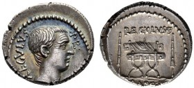  The Collection of Roman Republican Coins of a Student and his Mentor Part III   L. Livineius Regulus.  Denarius 42, AR 3.73 g. L REGVLVS – ·PR· Head ...