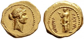  The Collection of Roman Republican Coins of a Student and his Mentor Part III   C. Vibius Varus. Aureus 42, AV 7.94 g. Laureate head of Apollo r. Rev...