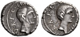  The Collection of Roman Republican Coins of a Student and his Mentor Part III   M. Aemilius Lepidus and Octavianus . Denarius, Italy 42, AR 3.88 g. L...
