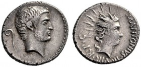  The Collection of Roman Republican Coins of a Student and his Mentor Part III   Marcus Antonius. Denarius, castrensis moneta in Italy (?) 42, AR 4.08...