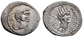  The Collection of Roman Republican Coins of a Student and his Mentor Part III   Marcus Antonius. Denarius, castrensis moneta in Greece (?) 42, AR 3.9...