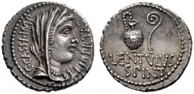  The Collection of Roman Republican Coins of a Student and his Mentor Part III   C. Cassius and Lentulus Spint. Denarius, mint moving with Brutus and ...