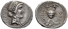  The Collection of Roman Republican Coins of a Student and his Mentor Part III   C. Cassius and M. Servilius. Denarius, mint moving with Brutus and Ca...