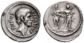  The Collection of Roman Republican Coins of a Student and his Mentor Part III   L. Servius Rufus. Denarius 43, AR 3.89 g. L·SERVIVS – RVFVS Male head...