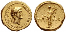  The Collection of Roman Republican Coins of a Student and his Mentor Part III   Marcus Antonius. Aureus, mint moving with Marcus Antonius 41, AV 8.10...