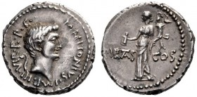  The Collection of Roman Republican Coins of a Student and his Mentor Part III   Marcus Antonius. Denarius, mint moving with Marcus Antonius 41, AR 4....