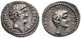 The Collection of Roman Republican Coins of a Student and his Mentor Part III   Marcus Antonius and Octavianus with M. Barbatius . Denarius, mint mov...