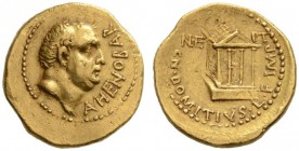 The Collection of Roman Republican Coins of a Student and his Mentor Part III   Cn. Domitius Ahenobarbus. Aureus, mint moving with Ahenobarbus in 41 ...