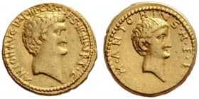  The Collection of Roman Republican Coins of a Student and his Mentor Part III   M. Antonius. Aureus, mint moving with M. Antonius in 34, AV 8.01 g. A...