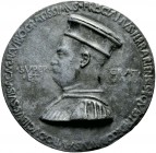 MEDAGLIE ITALIANE
FERRARA
Pellegrino Prisciani, 1435-1518. Medaglia uniface opus Sperandio di Mantova. Pb gr. 155,67 mm 96 PRISCIANVS FERRARIENSIS E...