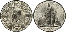 MEDAGLIE ITALIANE
FIRENZE
Vittorio Emanuele II, 1849-1878. Medaglia 1861 opus Nicolini, Farnesi e Mattarelli. MB gr. 54,60 mm 54,2. SPL Per la prima...