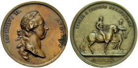 MEDAGLIE ITALIANE
MANTOVA
Maria Teresa d’Asburgo duchessa di Milano, 1740-1780. Medaglia 1769 opus Kraft. Æ gr. 55 mm 49 IOSEPHVS II PIVS FELIX AVG....
