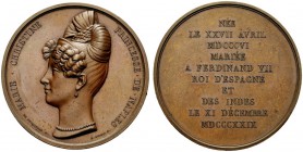 MEDAGLIE ITALIANE
NAPOLI
Maria Cristina delle Due Sicilie, 1806-1878. Medaglia 1829 opus De Puymarin e Dubois. Æ gr. 55,41 mm 51 MARIE CRISTINE PRIN...