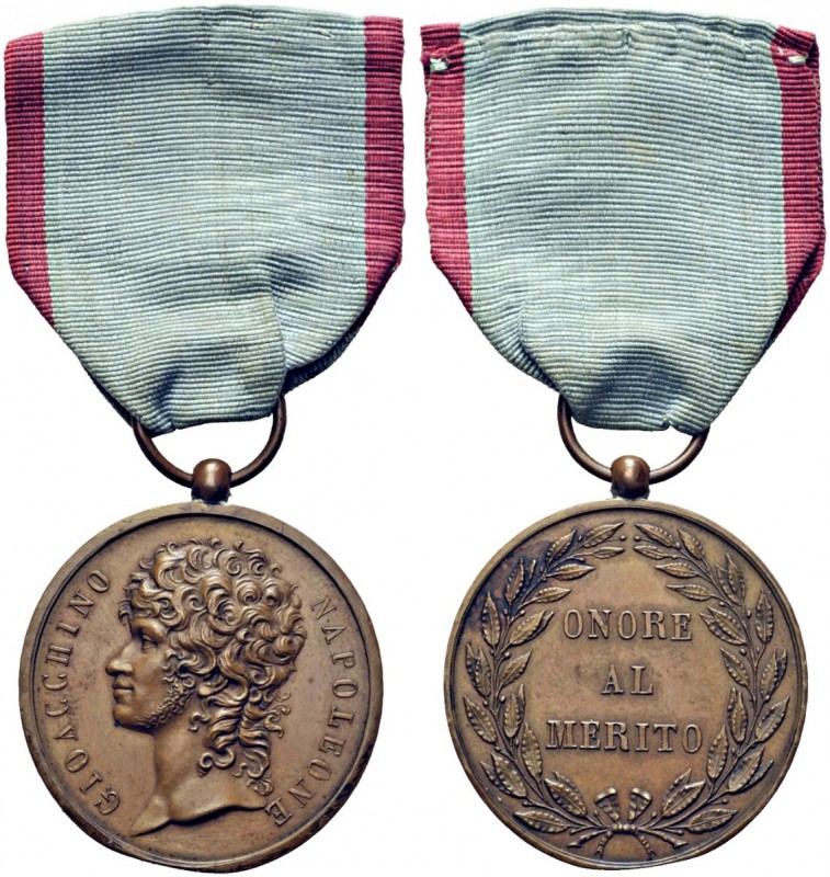 MEDAGLIE ITALIANE
NAPOLI
Gioacchino Murat, 1808-1815. Medaglia Premio con appi...