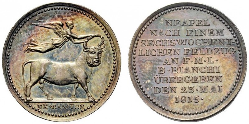 MEDAGLIE ITALIANE
NAPOLI
Ferdinado IV, III Periodo, 1815-1816. Medaglia 1815 c...