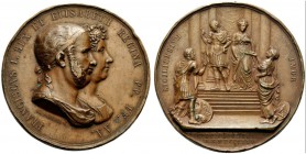 MEDAGLIE ITALIANE
NAPOLI
Francesco I di Borbone, 1825-1830. Medaglia 1825 opus Fratelli Costanza. Æ gr. 90,90 mm 57,2 FRANCISVS I REX ET ELISABETH R...