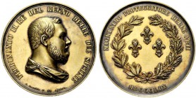 MEDAGLIE ITALIANE
PALERMO
Ferdinando II di Borbone, 1830-1859. Medaglia 1859 opus Giuseppe Barone. Ar gr. 140,76 mm 65 FERDINANDO II RE DEL REGNO DE...