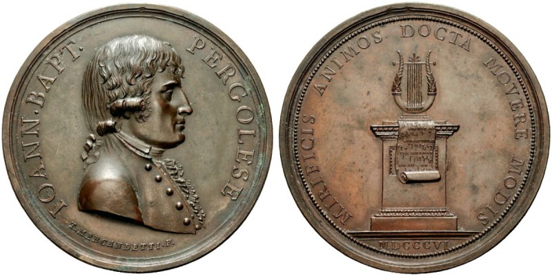 MEDAGLIE ITALIANE
ROMA
Giovanni Battista Pergolesi, 1710-1736. Medaglia 1806 o...