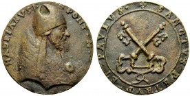 MEDAGLIE PAPALI
ROMA (Se non diversamente indicato)
Adriano I, 772-795. Medaglia di restituzione. Æ gr. 22,15 mm 40,2 Busto del Pontefice a d. con t...