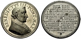 MEDAGLIE PAPALI
ROMA (Se non diversamente indicato)
Benedetto III, 847-855. Medaglia di restituzione. MB gr. 18,49 mm 38,9 Busto del Pontefice a d. ...