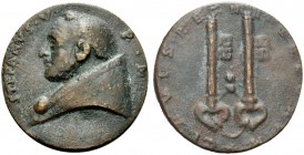 MEDAGLIE PAPALI
ROMA (Se non diversamente indicato)
Stefano V, 885-891. Medaglia di restituzione. Æ gr. 33,05 mm 40 Busto del Pontefice a s. a capo ...