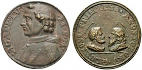 MEDAGLIE PAPALI
ROMA (Se non diversamente indicato)
Agapito II, 946-955. Medaglia di restituzione. Æ gr. 23,94 mm 41,9 Busto del Pontefice a s. a te...