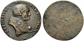 MEDAGLIE PAPALI
ROMA (Se non diversamente indicato)
Gregorio XI (Pierre Roger de Beaufort), 1370-1378. Medaglia di restituzione. Æ gr. 23,29 mm 40 B...