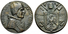MEDAGLIE PAPALI
ROMA (Se non diversamente indicato)
Giovanni XXIII, antipapa (Baldassarre Cossa), 1410-1415. Medaglia di restituzione. Æ gr. 31,15 m...