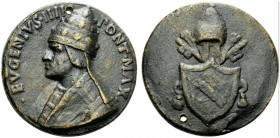 MEDAGLIE PAPALI
ROMA (Se non diversamente indicato)
Eugenio IV (Gabriele Condulmer), 1431-1447. Medaglia opus anonimo. Æ gr. 53,21 mm 41,8 Busto del...