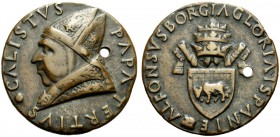 MEDAGLIE PAPALI
ROMA (Se non diversamente indicato)
Callisto III (Alonso de Boja), 1455-1458. Medaglia fusa opus A. Guazzalotti. Æ gr. 30,89 mm 42,5...