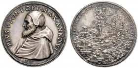 MEDAGLIE PAPALI
ROMA (Se non diversamente indicato)
Pio V (Antonio Michele Ghisleri), 1566-1572. Medaglia 1571 opus Giovanni Federico Bonzagni, dett...