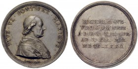 MEDAGLIE PAPALI
ROMA (Se non diversamente indicato)
Pio VI (Giannangelo Braschi), 1775-1799. Medaglia 1782 opus Donner. Ar gr. 17,43 mm 38 PIVS VI P...