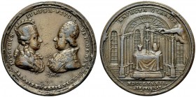 MEDAGLIE PAPALI
ROMA (Se non diversamente indicato)
Pio VI (Giannangelo Braschi), 1775-1799. Medaglia 1782, coniata a Vienna. Stagno gr. 38,59 IOSEP...