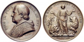 MEDAGLIE PAPALI
ROMA (Se non diversamente indicato)
Pio IX (Giovanni Maria Mastai Ferretti), 1846-1878. Medaglia 1861 a. XVI opus C. Voigt. Æ gr. 35...