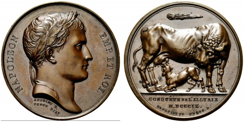 MEDAGLIE NAPOLEONICHE
Periodo Napoleonico, dal 1795 al 1815. 
Medaglia 1809 op...