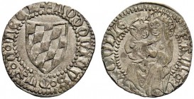 MONETE ITALIANE
AQUILEIA
Ludovico II, 1412-1420. Denaro o soldo. Ar gr. 0,70 LODOVICVS DVX G MECh (caratteri gotici) Stemma del patriarca in scudo. ...