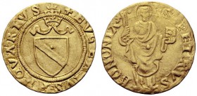 MONETE ITALIANE
BOLOGNA
Eugenio IV (Gabriele Condulmer), 1431-1447. Ducato. Au gr. 3,43 EVGENIVS PP QVARTVS Stemma sormontato da triregno e chiavi d...