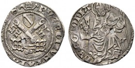 MONETE ITALIANE
BOLOGNA
Eugenio IV (Gabriele Condulmer), 1431-1447. Grosso o grossone. Ar gr. 1,91 EVGENIVS PAPA QVARTVS Nel campo chiavi incrociate...