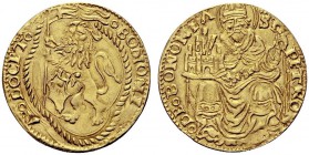 MONETE ITALIANE
BOLOGNA
Giovanni II Bentivoglio, monetazione anonima, 1464-1480. Doppio Bolognino d’oro. Au gr. 6,74 BONONIA DOCET Nel campo leone r...