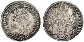 MONETE ITALIANE
BOLOGNA
Giovanni II Bentivoglio, monetazione anonima, 1464-1480. Grossone. Ar gr. 3,24 BONONIA MATER STVDIORVM Nel campo leone rampa...